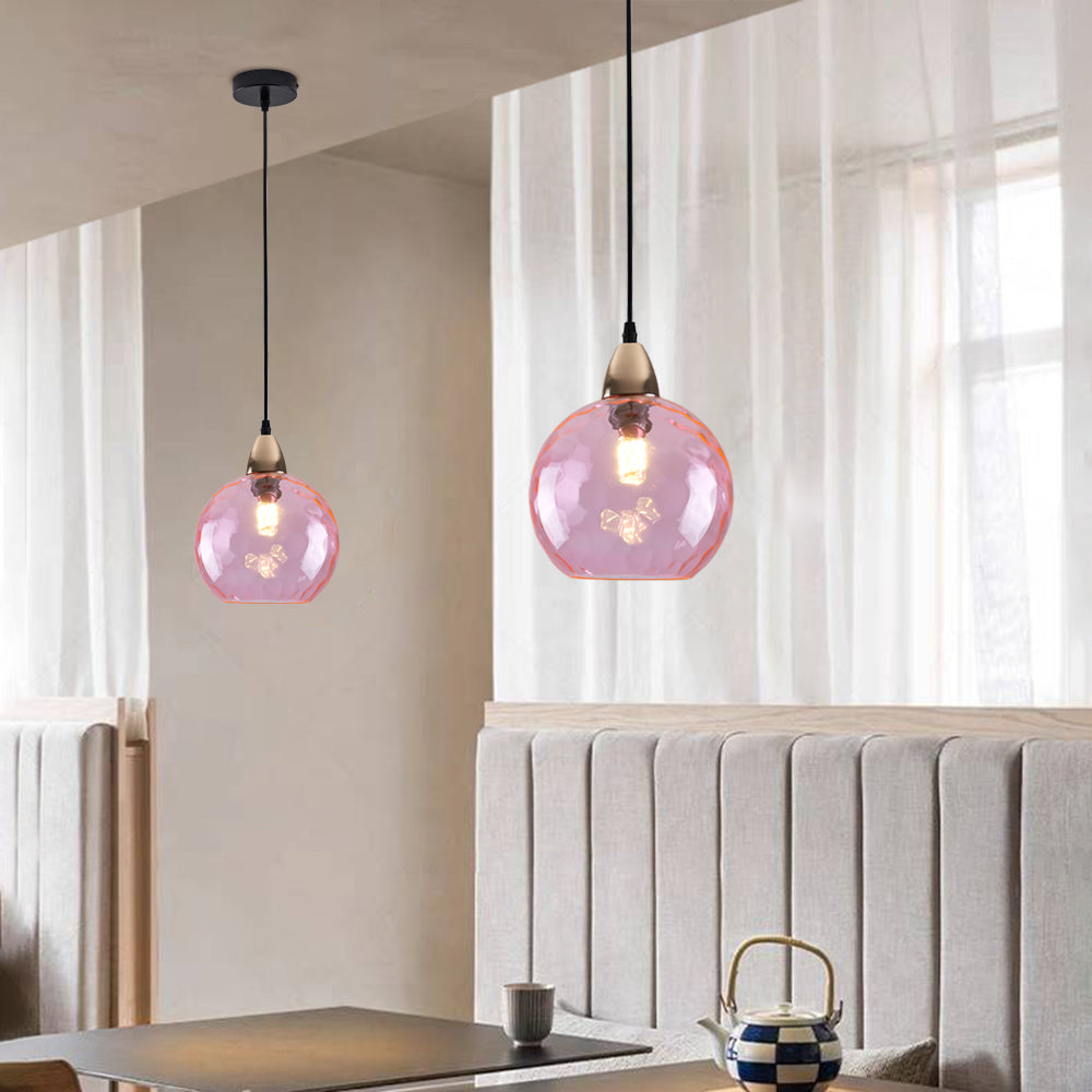 Hailie Design Grote Ronde LED Hanglampen Metaal Glas Eetkamer