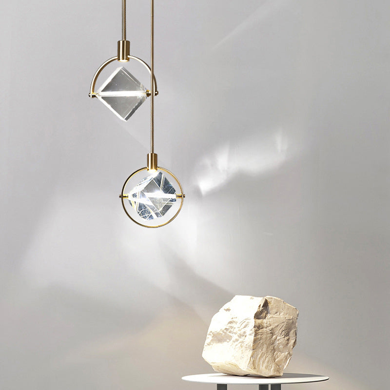 Kristy Moderne Luxe Geometrie Hanglamp Goud Metaal/Kristall Woon/Slaap/Eetkamer