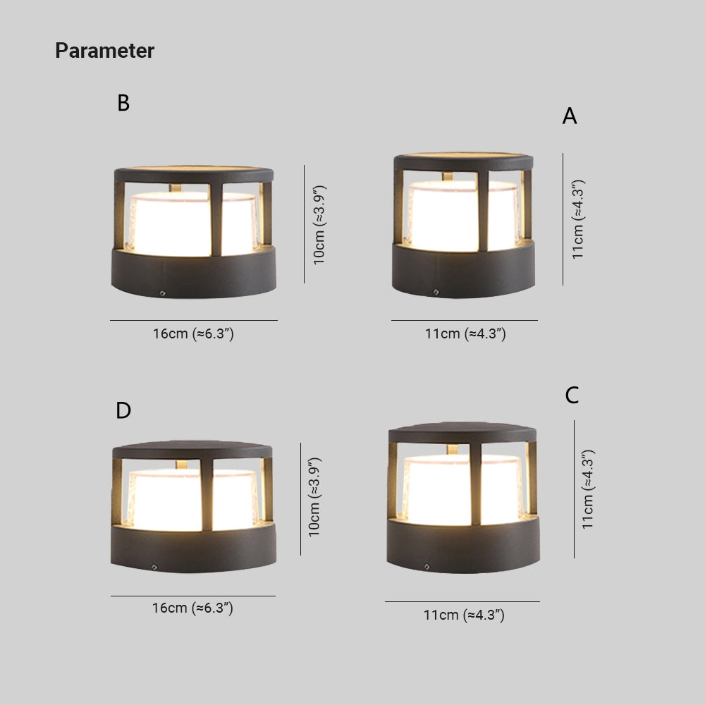 Pena Moderne Design LED Wandlamp Metaal Zwart  Tuin/Binnenplaats