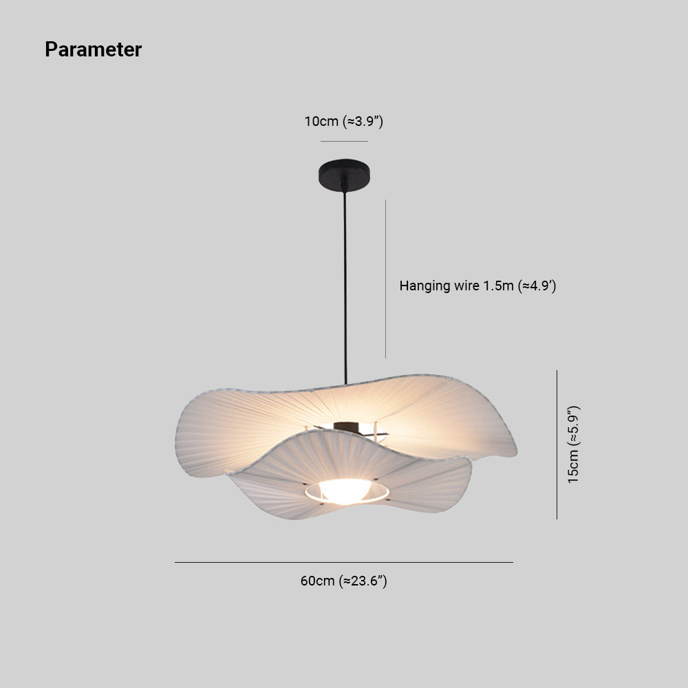 Renée Moderne Bloem LED Hanglamp Metaal/Stof Wit Slaap/Woon/Eetkamer
