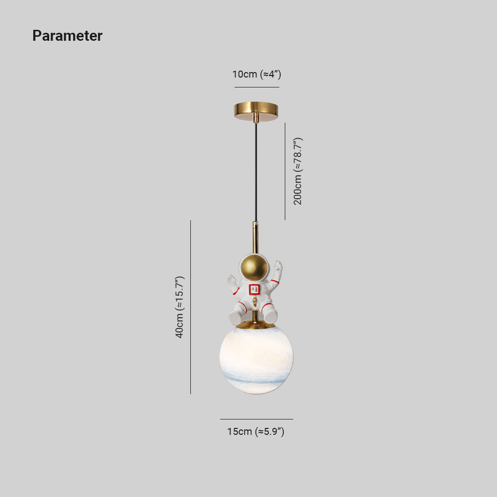 Minori Design Astronauten LED Plafondlamp Metaal/Acryl Wit Slaap/Woon/Eetkamer