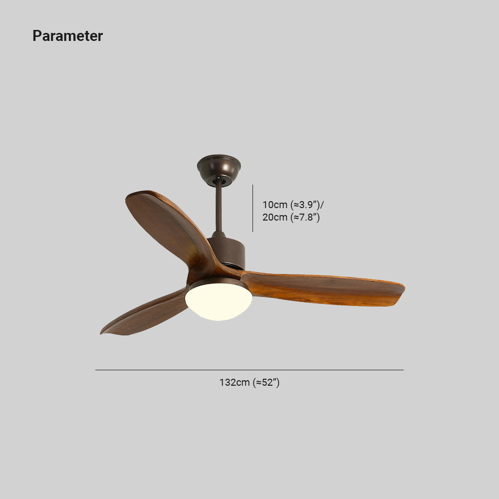 Haydn Moderne Design LED Plafondventilator met Lamp Walnoot Metaal/Hout Woonkamer/Eetkamer