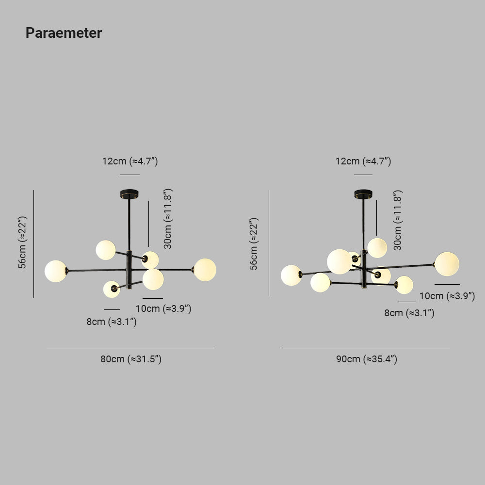 Valentina Moderne LED Hanglamp Metaal/Glas Copper/Black Slaap/Woon/Eetkamer