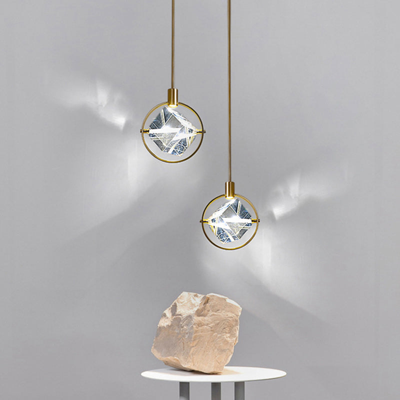 Kristy Moderne Luxe Geometrie Hanglamp Goud Metaal/Kristall Woon/Slaap/Eetkamer