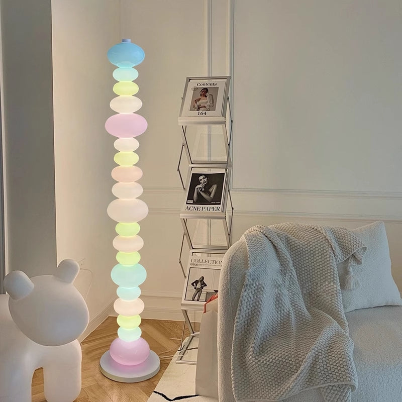 Morandi Moderne Design LED Rainbow Candy Unieke Glas Vloerlamp Metaal/Glas Slaapkamer/Woonkamer