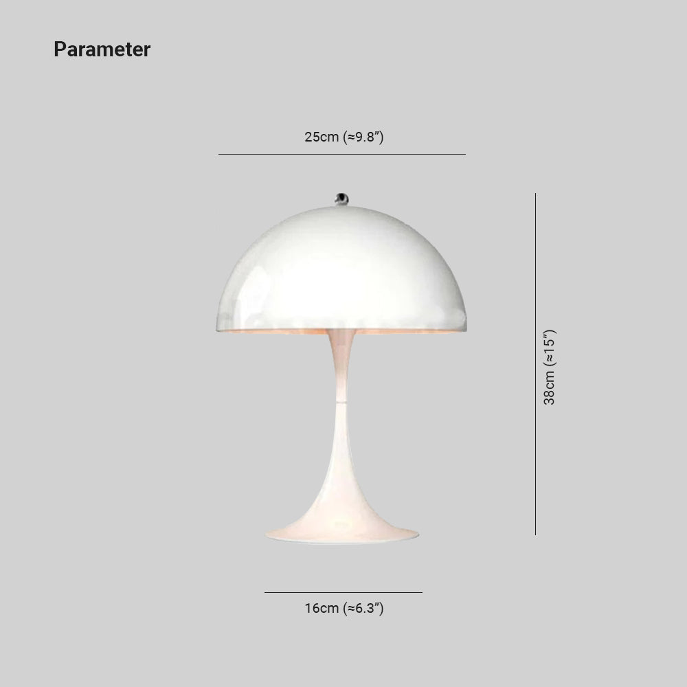 Salgado Design Mushroom LED Tafellamp Wit Metaal/Glass Slaapkamer/Woonkamer/Eetkamer