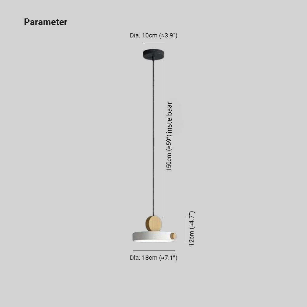 Morandi Design Hanglampen Wit Zwart Metaal/Acryl /Hout Woonkamer