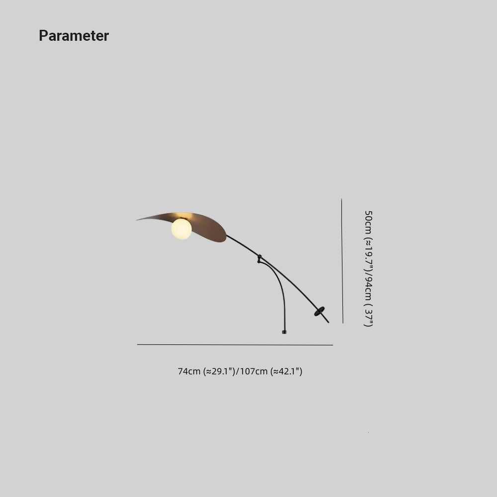 Carins Moderne LED Wandlamp Zwart/Goud Metaal/Glas Slaapkamer