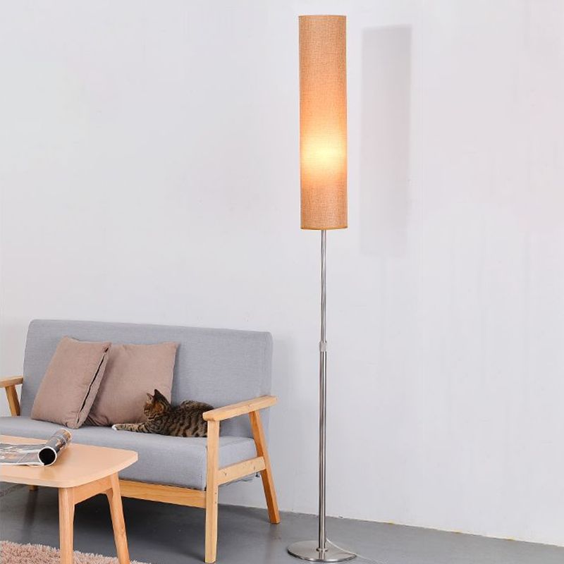 Renée Moderne Design Cilinder Stoffen Metalen Vloerlamp Wit/Rood/Bruin/Koffie Slaapkamer/Kinderkamer/Woonkamer