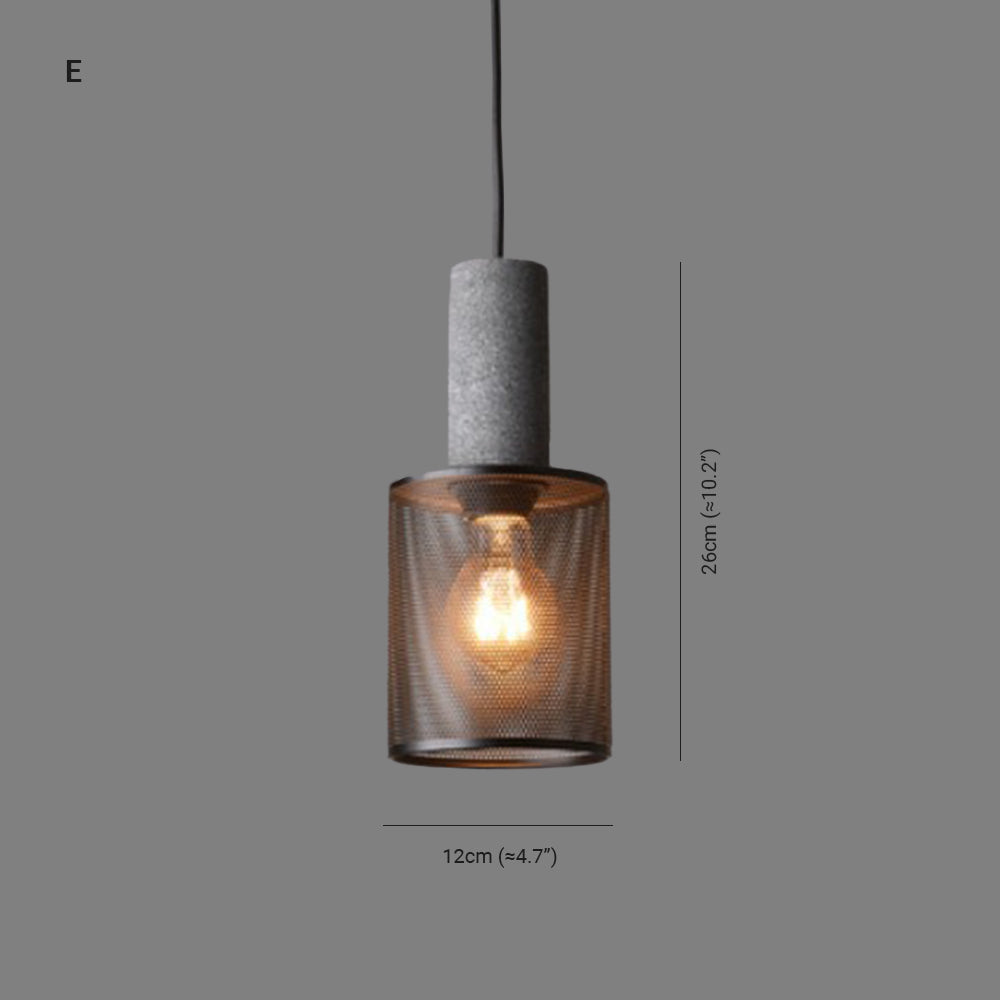 Zaid Industriële Design Cilindervormige Hanglamp Cement/Metaal/Steen Eetkamer/Bar