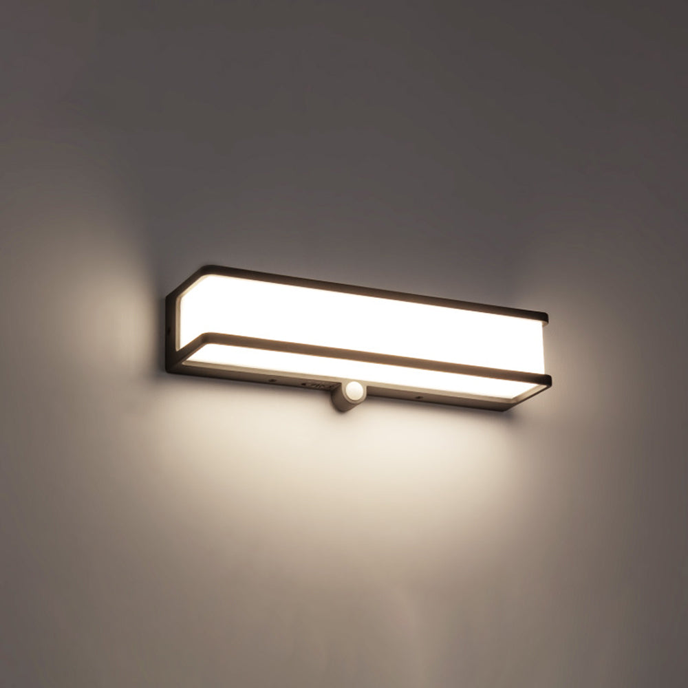 Orr Modern LED Wandlamp Witte Zwart Sensor Solar Metaal Buiten