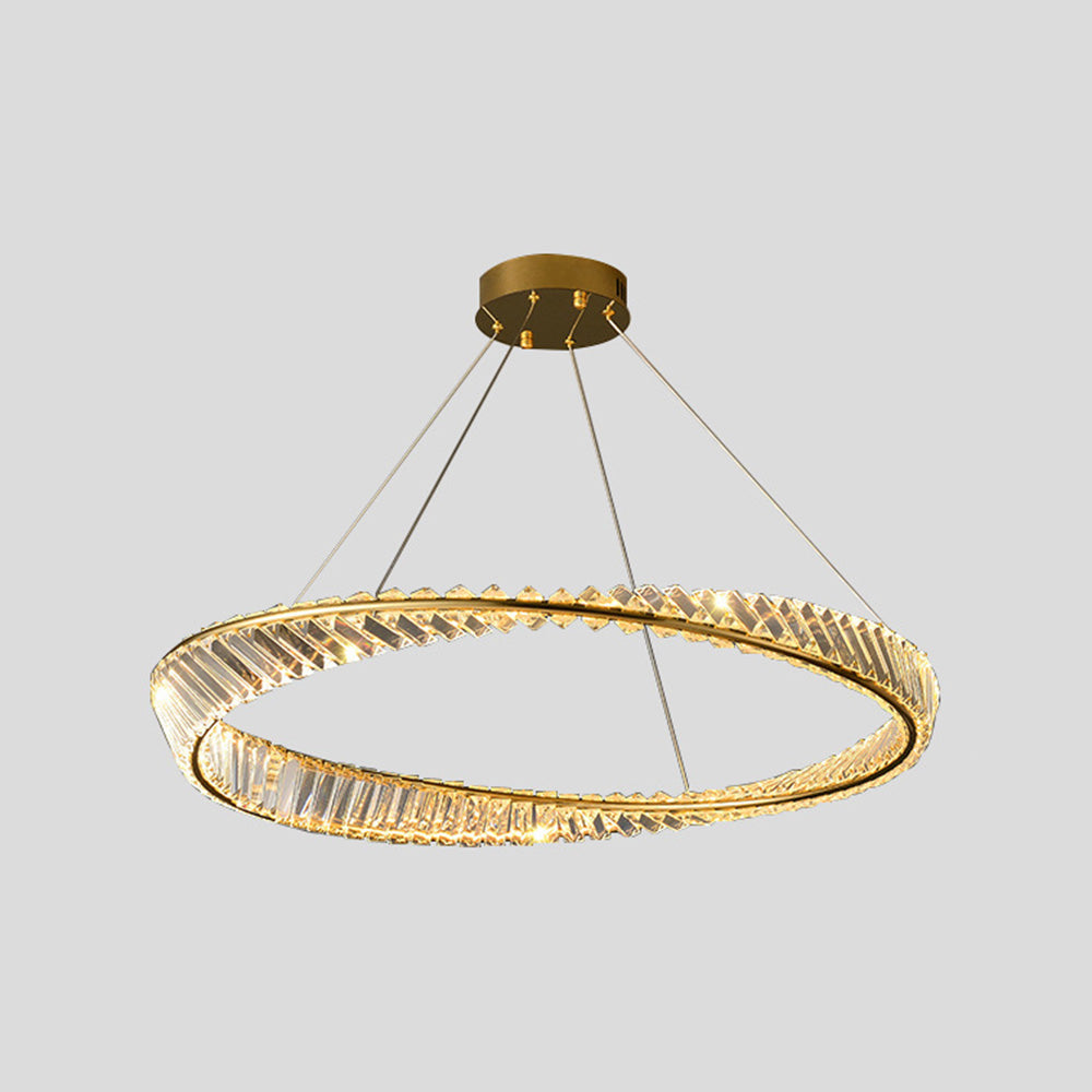 Kirsten Moderne Ronde LED Hanglamp Metaal/Glas Goud Slaap/Woon/Eetkamer