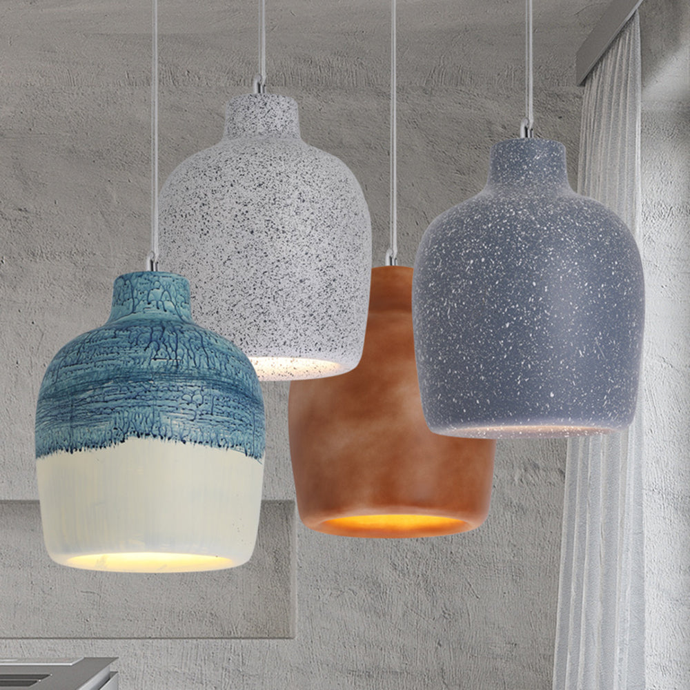 Byers Wabi Sabi Kruikvormige LED Hanglamp Oranje/Grijs Eettafel