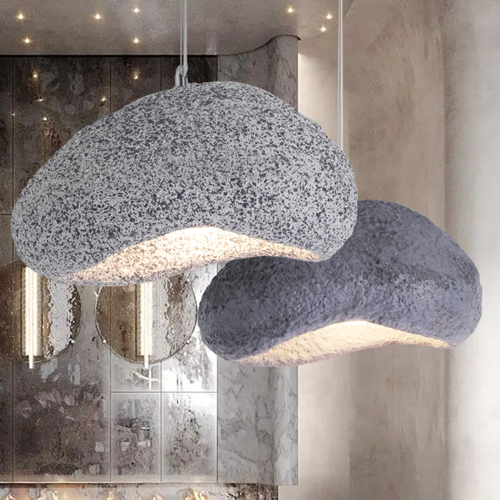 Byers Wabi Sabi Brood Vorm LED Hanglamp Grijs Hars Slaapkamer