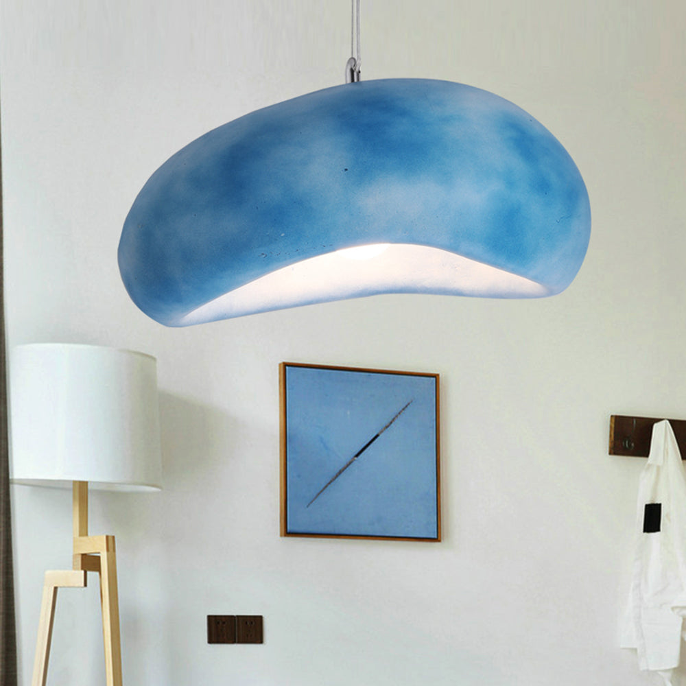 Byers Wabi Sabi Brood LED Hanglamp Wit/Blauw Hars Slaapkamer