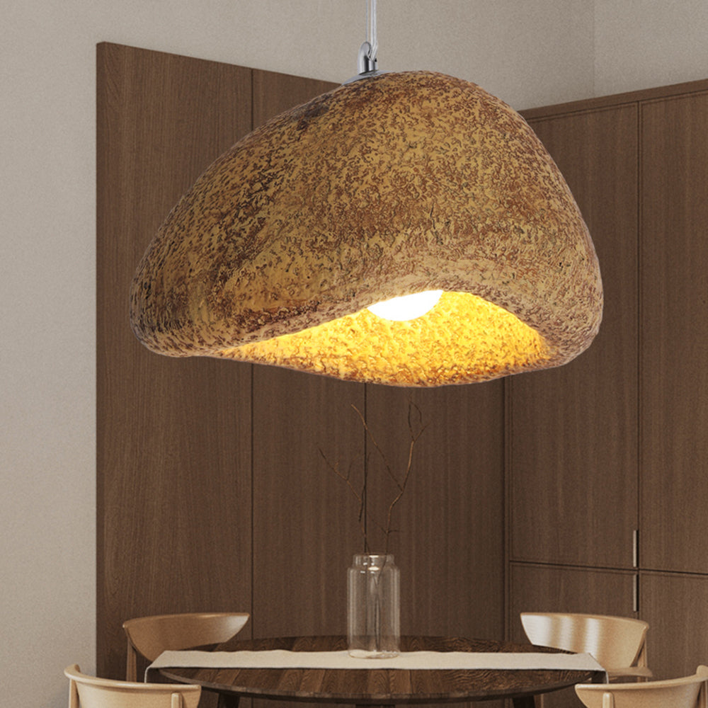 Byers Wabi Sabi Brood Vorm LED Hanglamp Wit/Zwart Hars Woonkamer