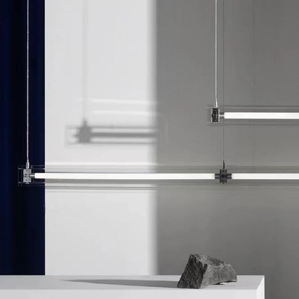 Edge Moderne Minimalistische Lineaire Metaal Hanglamp Wit