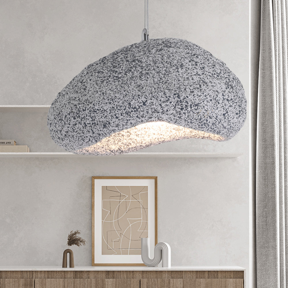 Byers Wabi Sabi Brood Vorm LED Hanglamp Grijs Hars Slaapkamer