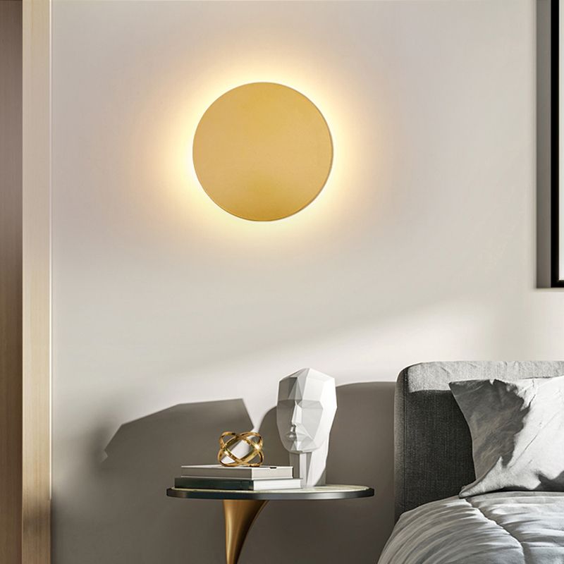Orr Ronde LED Wandlamp Zwart Wit Goud Metaal Eetkamer Slaapkamer