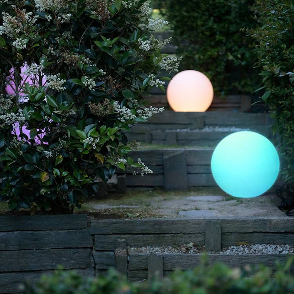 Elif Minimalistische Bol LED Voor Buiten, Wit, Hars, Tuin