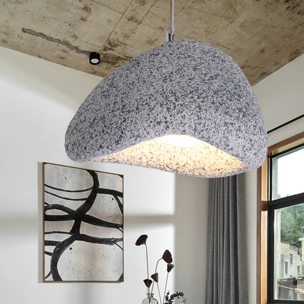 Byers Wabi Sabi Brood Vorm LED Hanglamp Wit/Zwart Hars Woonkamer