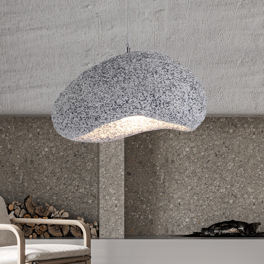 Byers Wabi Sabi Brood Vorm LED Hanglamp Grijs Hars Slaapkamer