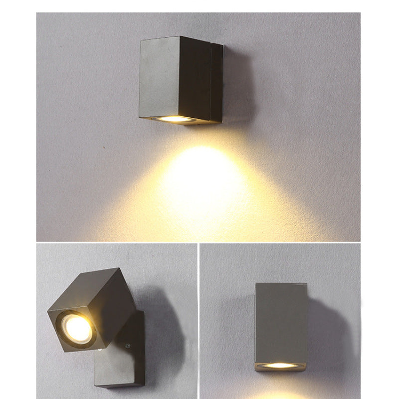 Orr Kleine LED Wandlamp Zwart Metaal Acryl Buiten Tuin Hal