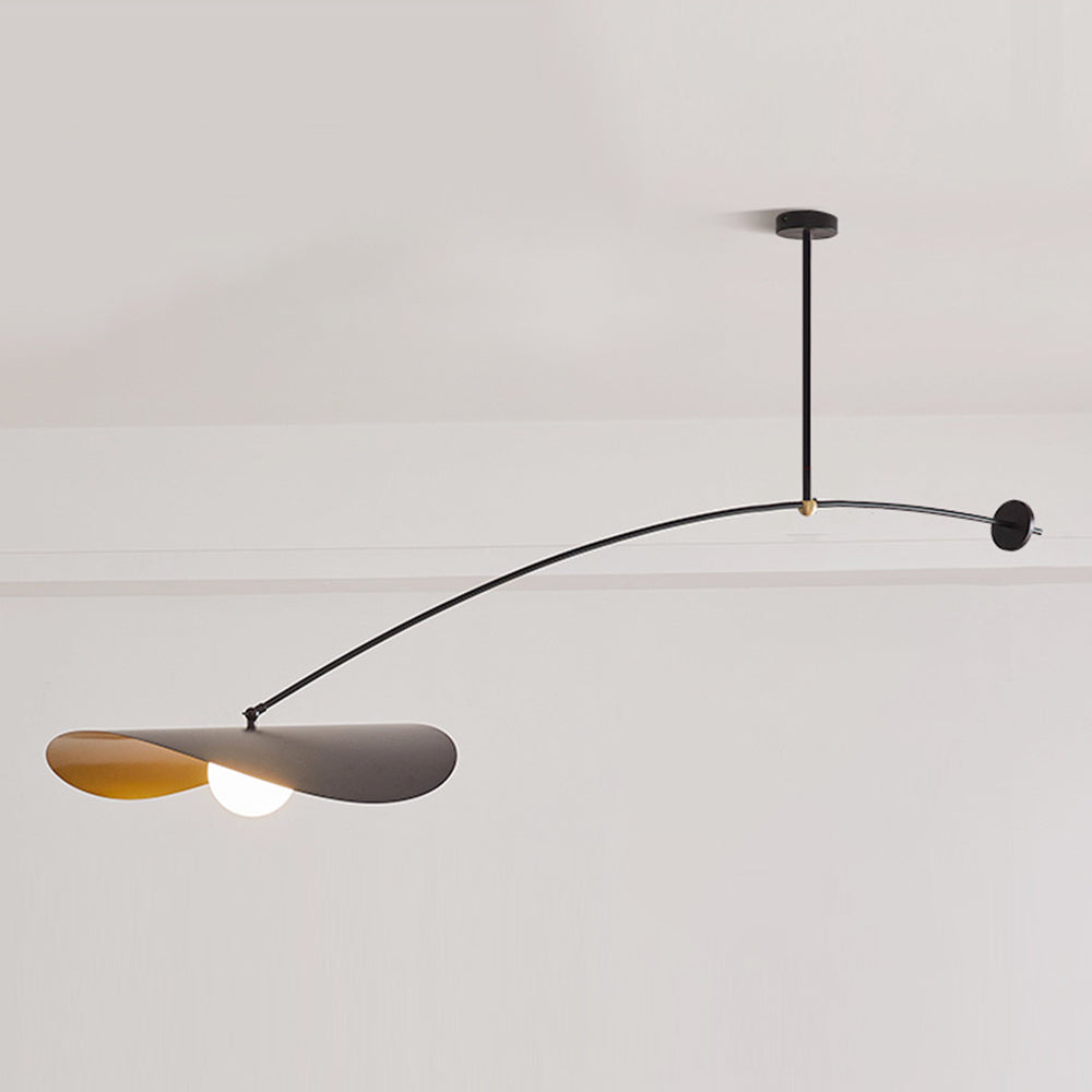 Carins Moderne Lotusblad LED Hanglamp Zwart/Goud Metaal Woonkamer