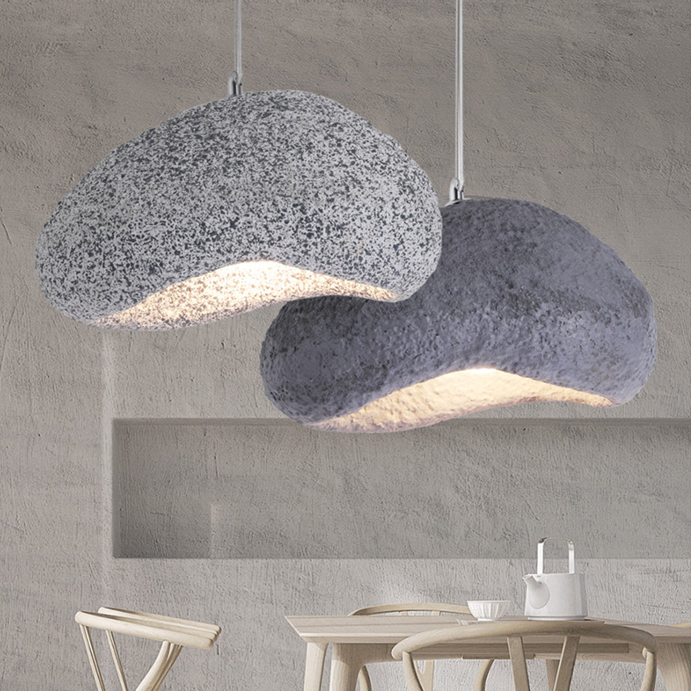 Byers Wabi Sabi Brood Vorm LED Hanglamp Grijs Hars Slaapkamer