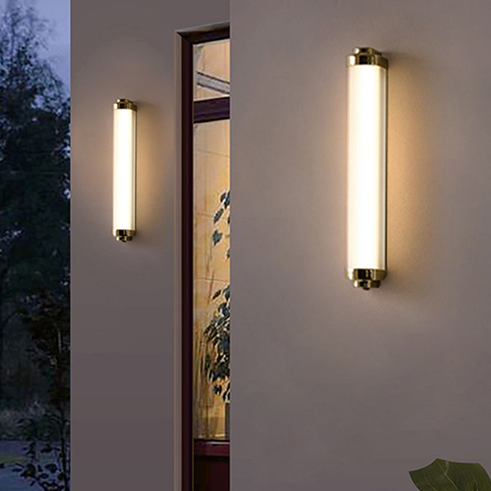 Edge Minimalistische LED Wandlamp Zwart/Goud/Zilver Hal/Tuin Buiten Metaal&Glas