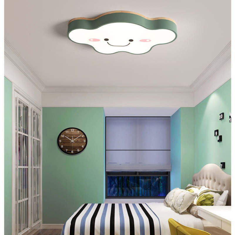 Minori Moderne Design LED Plafondlampen Wit Groene Metaal Hout
