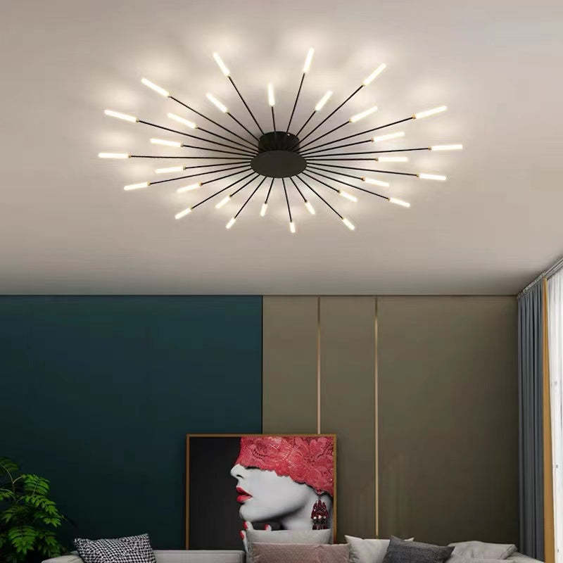 Lowry Grote LED Plafondlampen Wit Metaal Woonkamer Slaapkamer Hotel