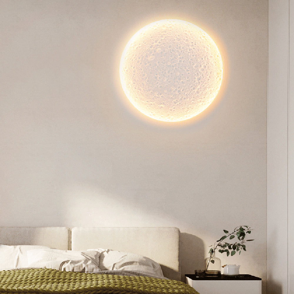 Elif Moderne Rond LED Binnen Wandlamp Wit Metaal Slaapkamer