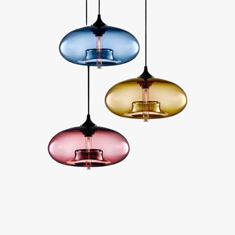 Morandi Kleurrijke glazen hanglamp, voor woonkamer, eetkamer
