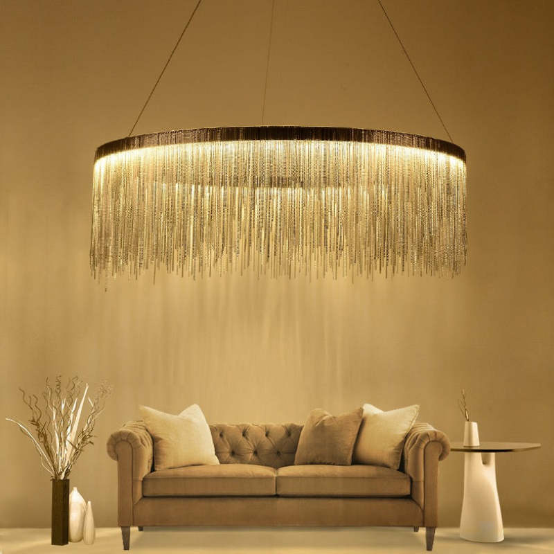 Marilyn Design Grote LED Hanglamp Zwart Wit Gouden Metaal  Woonkamer