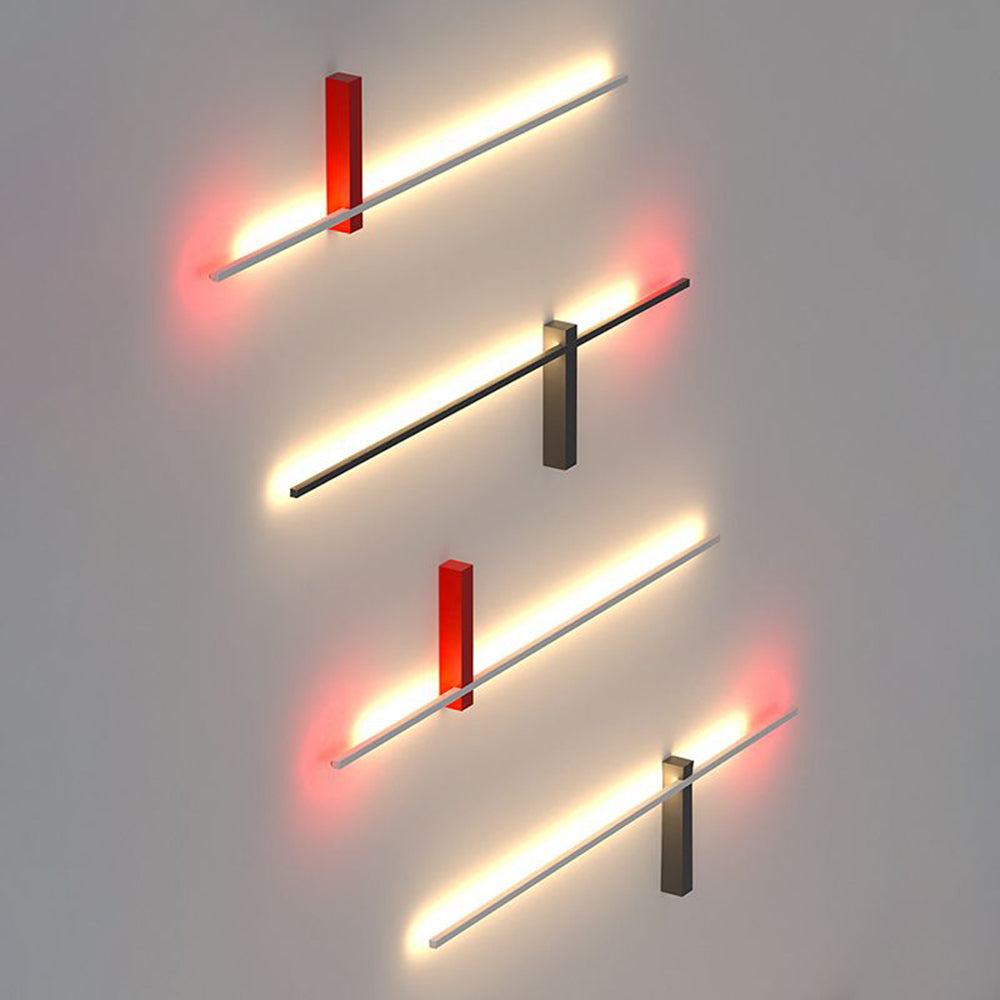 Edge Industriele LED Wandlamp Wit/Zwart/Rood Woon/Slaapkamer Metaal&Acryl