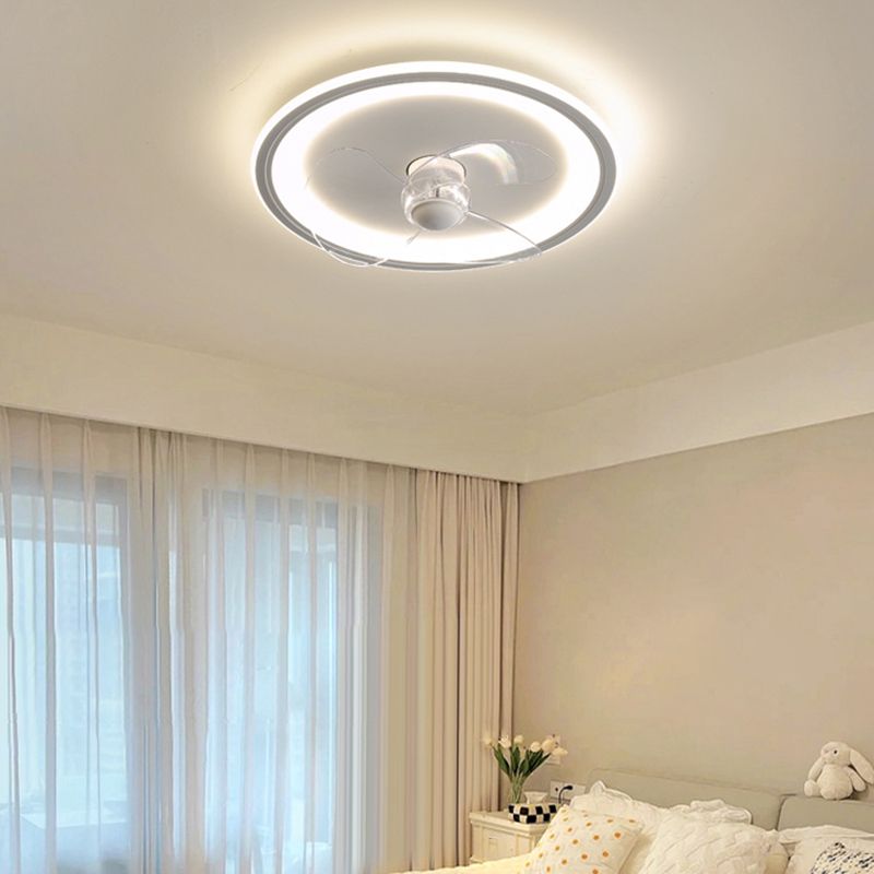 Edge Moderne Plafondlamp Met Ventilator Wit Acryl Woonkamer