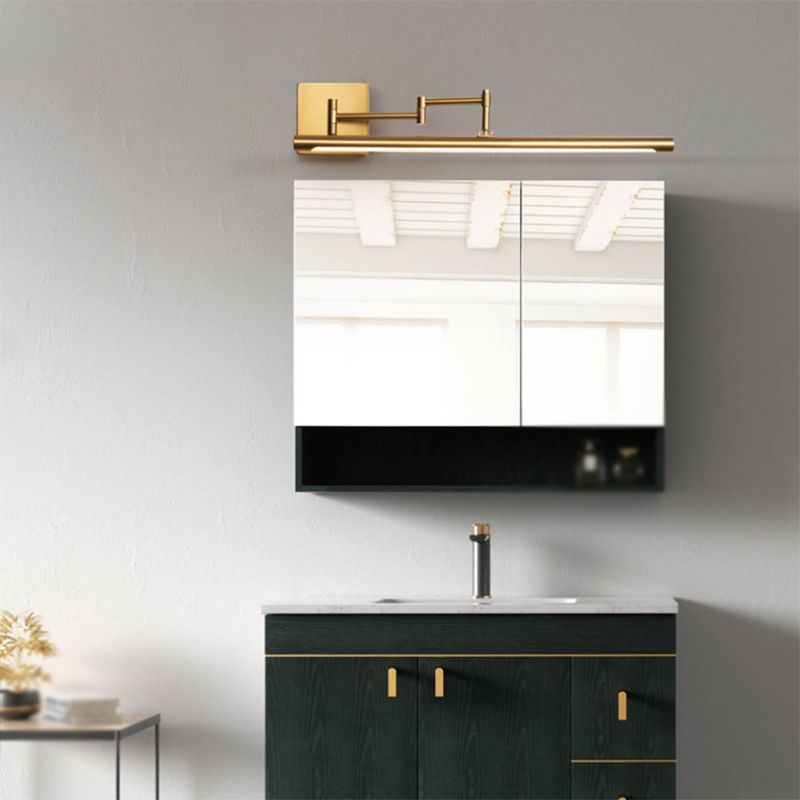 Edge Modern Adjustable Mirror Front Vanity Metal Acrylic LED Wall Lamp