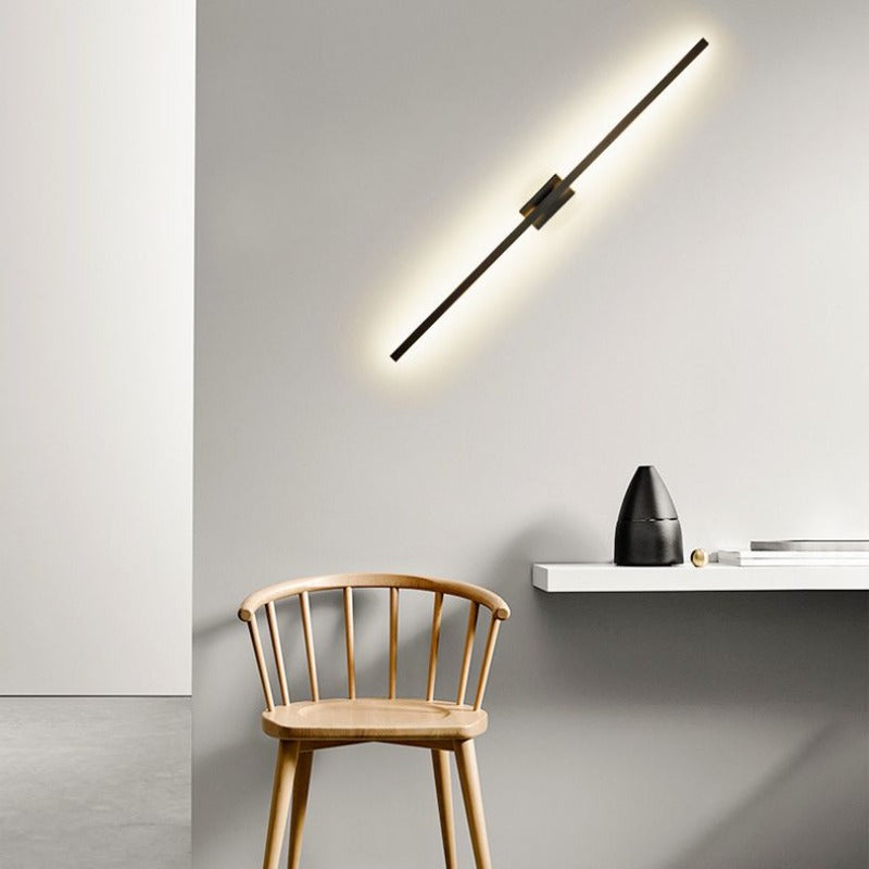 Leigh Minimalistische Wandlamp Zwart Metaal Badkamer Woonkamer