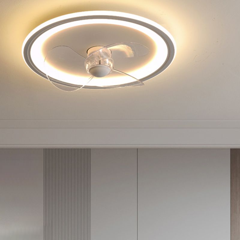 Edge Moderne Plafondlamp Met Ventilator Wit Acryl Woonkamer