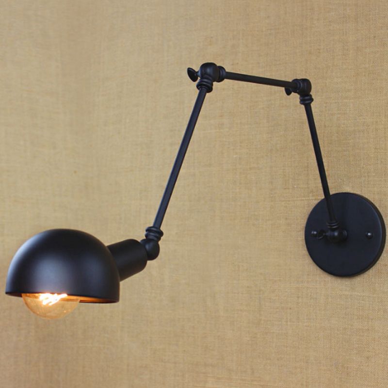 Brady Vintage Verstelbare Wandlamp Zwart Metaal Slaapkamer