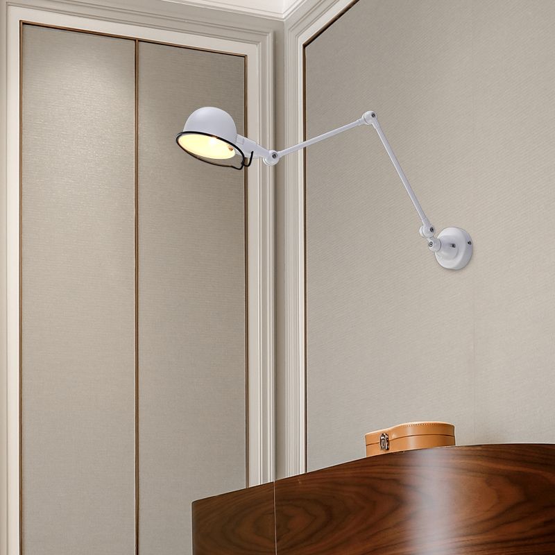 Brady Moderne Kom Cirkel LED Wandlamp Zwart/Wit Metaal Binnen