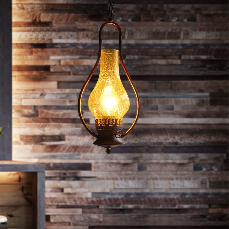 Alessio Rustic Vintage Kerosene LED Pendant Light