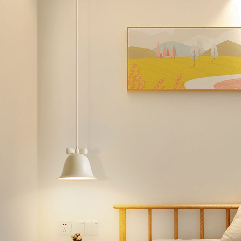 Carins Moderne Klokvormige LED Hanglamp Wit Metaal Eettafel