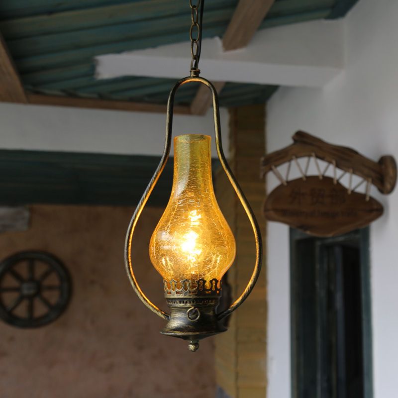 Alessio Rustic Vintage Kerosene LED Pendant Light