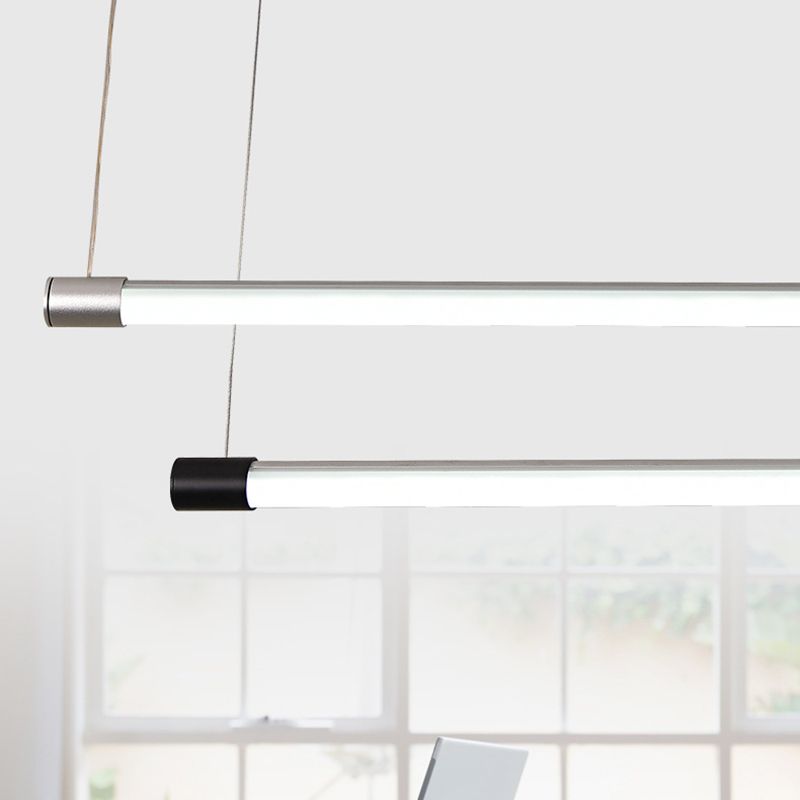 Edge Industriele LED Hanglamp Zwart/Zilver Binnen Woon/Slaapkamer Metaal