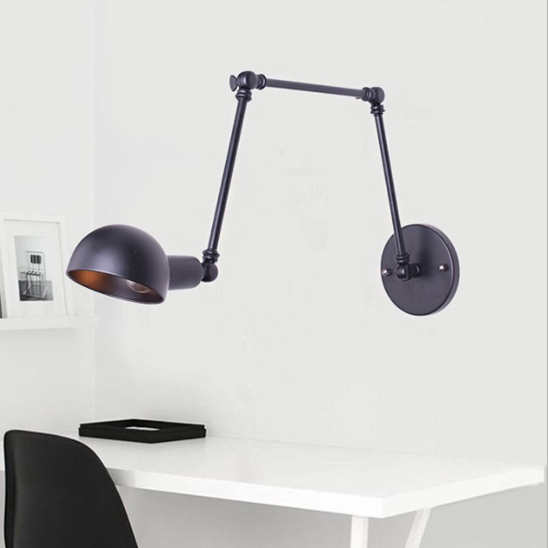 Brady Vintage Verstelbare Wandlamp Zwart Metaal Slaapkamer