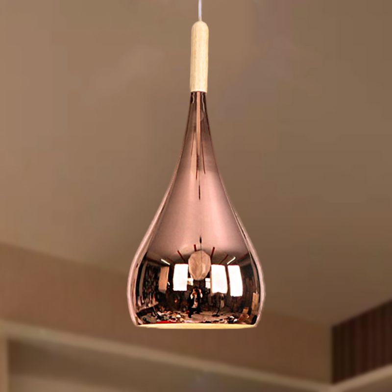 Avi Pendant Light Teardrop Modern, Metal, Rose Gold/Chrome, Kitchen Islands