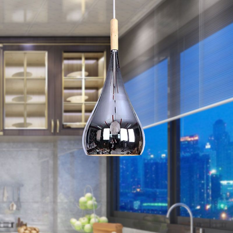 Avi Pendant Light Teardrop Modern, Metal, Rose Gold/Chrome, Kitchen Islands