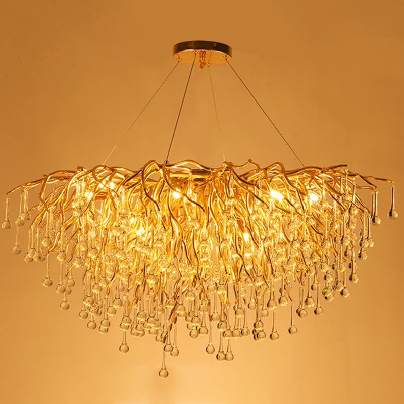 Colon Luxe Kwast Hanglamp Goud Metaal/Kristal Slaapkamer